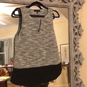 Tweed and Black Tank